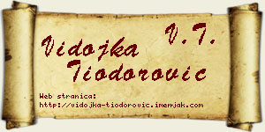 Vidojka Tiodorović vizit kartica